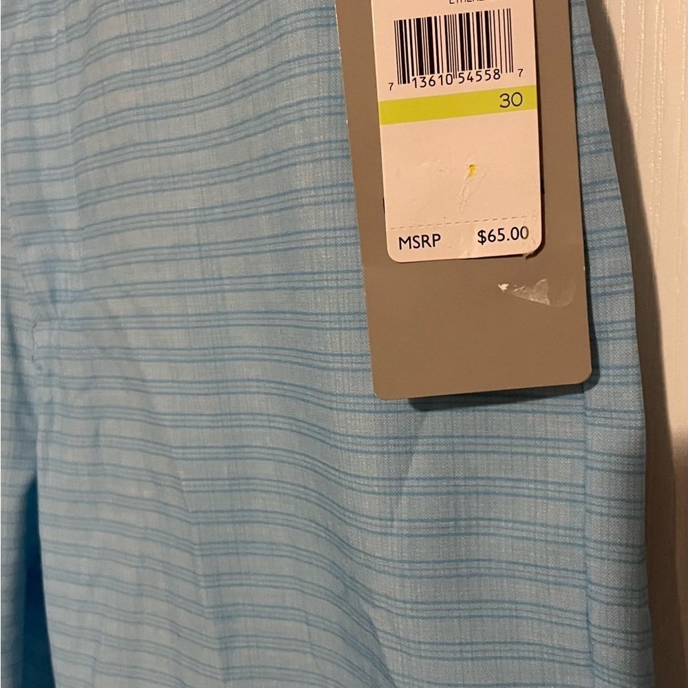 PGA Tour Men's Sky Blue Patterned Shorts - Picture 3 of 7